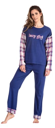 Coconuda Winterpyjama für Damen aus warmem Baumwollstoff - Eleganter Stil und außergewöhnlicher Komfort (DE/NL/SE/PL, Alphanumerisch, S, Regular, Regular, Modell 2) von o-day