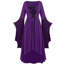 obaSeteck Renaissance Kleid für Frauen Dress up Halloween Mittelalterliche Kostüm Faire Gothic Kleid (XL, Z1) von obaSeteck