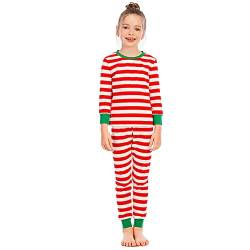 obaSeteck Urlaub Weihnachten gestreifte Pyjamas Familie Pjs Matching Set Xmas Jammies für Paare Jugend (140, Z3) von obaSeteck