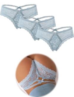 ohmydear Damen Höschen 1/2/11er Pack Sexy String Tanga Erotische Unterwäsche Große Größen Brazilian Slips Transparente Spitze Panty Atmungsaktiv Unterhosen von ohmydear