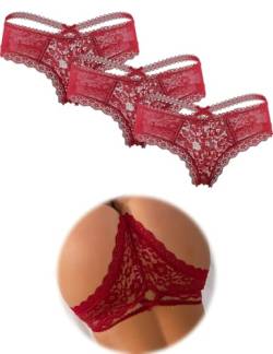 ohmydear Damen Höschen 1/2/17er Pack Sexy String Tanga Erotische Unterwäsche Große Größen Brazilian Slips Transparente Spitze Panty Atmungsaktiv Unterhosen von ohmydear