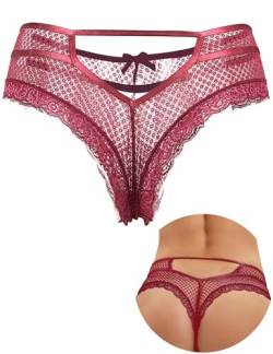 ohmydear Pantys Damen Höschen Spitze String Tanga Hipster Slip Große Größen Unterwäsche Reizwäsche Unterhose Thong von ohmydear