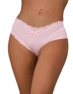 ohmydear Pantys Damen String Tanga Spitze Höschen Unterwäsche Große Größen Slip Dreidimensionale Unterhose Reizwäsche Rosa 3XL-4XL von ohmydear