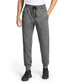 onedog Herren Jogginghose Warme Gefütterte Thermo Fleece Hosen mit Taschen Winter Verdickte Laufhose Warme Freizeithose mit Sherpa-Innenfutter Sweathose, (003Grauweiß-2XL) von onedog