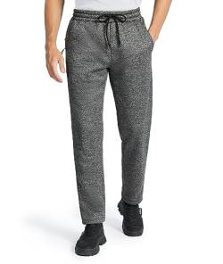 onedog Herren Jogginghose Warme Gefütterte Thermo Fleece Hosen mit Taschen Winter Verdickte Laufhose Warme Freizeithose mit Sherpa-Innenfutter Sweathose, (005 Grauweiß-XL) von onedog