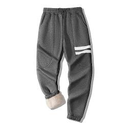 onedog Herren Jogginghose Warme Gefütterte Thermo Fleece Hosen mit Taschen Winter Verdickte Laufhose Warme Freizeithose mit Sherpa-Innenfutter Sweathose, (2523Dunkelgrau-XL) von onedog