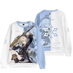 oneforus Genshin Impact Freminet Unisex Kapuzenjacke Mens Fashion Casual Cosplay Sweatshirt mit Kapuze Womens Pullover Jacke für Erwachsene Jugend von oneforus
