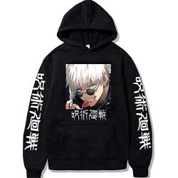 oneforus Jujutsu Kaisen Anime Hoodie Männer Frauen Satoru Gojo Gedruckt Hip Hop Streetwear Pullover Tops Langarm Sweatshirt von oneforus