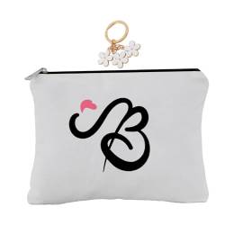 A-Z bestickte Kosmetiktasche mit Buchstabenkombination, personalisierte Geschenktasche, niedliche Make-up-Tasche, geeignet für Hochzeit, Geburtstag, Urlaub, ist ein tolles Geschenk für Frauen, Mutter, von onstary