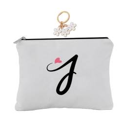 A-Z bestickte Kosmetiktasche mit Buchstabenkombination, personalisierte Geschenktasche, niedliche Make-up-Tasche, geeignet für Hochzeit, Geburtstag, Urlaub, ist ein tolles Geschenk für Frauen, Mutter, von onstary