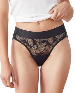 ooia Slip Lace Leaf Perioden Unterwäsche für leichte Blutung schwarz (Größe 32-34) von ooia