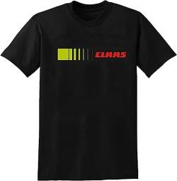 Claas T-Shirt Tractor Farming Male Tee Shirt Men Summer Cotton T-Shirt Unisex Tee Black T-Shirts & Hemden(3X-Large) von opinion