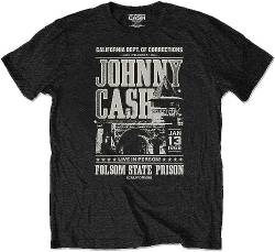 Johnny Cash T Shirt Folsom Prison Poster Official Eco Mens Black T-Shirts & Hemden(Large) von opinion