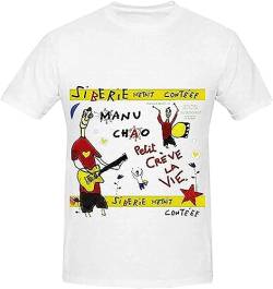 Manu Chao Sibrie Mtait Contee 80s Mens Round Neck Screen Printed Shirts T-Shirts & Hemden(Large) von opinion