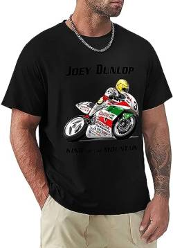 Men's T-Shirt Joey Tee Dunlop Northern Irish Motorcyclist Graphic T-Shirt Funny Tee Top for Men with Logo Casual Cotton Soft Tees Fresh Classic Tshirt T-Shirts & Hemden(Large) von opinion