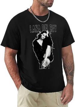 Men's T-Shirt Lana Singer Del Rey Burning Desire Graphic T-Shirt Funny Short Sleeve Shirts for Men with Logo Casual Cotton Soft Tees Fresh Classic Tshirt T-Shirts & Hemden(3X-Large) von opinion