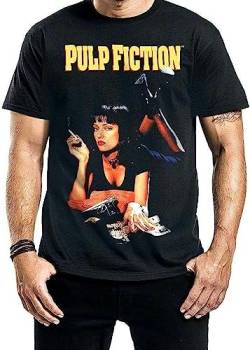 T-Shirt Pulp Fiction Poster Mia Smoking Stance Mens Sweater Miramax T-Shirts & Hemden(Large) von opinion