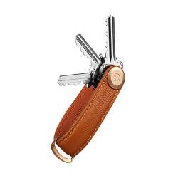 orbitkey Schlüsselorganizer – Leder Kiesel – Bernstein, Einheitsgröße, Bernstein, Einheitsgröße, modern, Bernstein, Taille unique, Modern von orbitkey