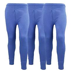 3 Stück Herren Thermounterwäsche Hose Lange Unterhose Unterhose Extrem Hot Brushed Inside Ultra Soft Hose Leggings Hose, blau, 27-32 von orbiz