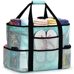 oscaurt Strandtasche, extra große Strandtaschen für Frauen, wasserdicht, sanddicht, Netz-Strandtasche, Reise-Pool-Tasche, Hellgrün von oscaurt