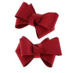 Oshhni 2 Einfache Bowknot clips Damen Hochzeiten e Schnalle Clip Charms, rot, 8 cm von oshhni