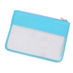 osiuujkw Stilvoller und praktischer Kosmetik Kulturbeutel für Make up im akademischen Stil. Transparente Nylon Make up Tasche. Transparente Nylon Reißverschlusstasche, Blau von osiuujkw