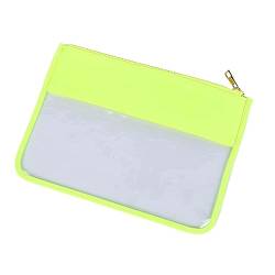 osiuujkw Stilvoller und praktischer Kosmetik Kulturbeutel für Make up im akademischen Stil. Transparente Nylon Make up Tasche. Transparente Nylon Reißverschlusstasche, Fluoreszierende Farbe von osiuujkw