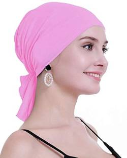 osvyo Bambus Chemo Kopftuch für Frauen mit Haarausfall - Krebspatienten Kopfbedeckung Turban in Versiegelter VerpackungBAMB0O Light PINK von osvyo