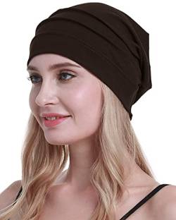 osvyo Baumwolle Chemo Hüte Soft Caps Krebs Kopfbedeckungen für Frauen Haarausfall versiegelt Verpackung Coffee von osvyo