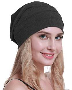 osvyo Baumwolle Chemo Hüte Soft Caps Krebs Kopfbedeckungen für Frauen Haarausfall versiegelt Verpackung DUNKLE Flecken GRAU von osvyo
