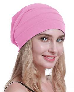 osvyo Baumwolle Chemo Hüte Soft Caps Krebs Kopfbedeckungen für Frauen Haarausfall versiegelt Verpackung HELL PINK von osvyo