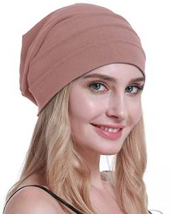 osvyo Baumwolle Chemo Hüte Soft Caps Krebs Kopfbedeckungen für Frauen Haarausfall versiegelt Verpackung Mandel ROSA von osvyo