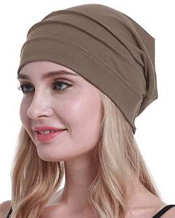 osvyo Baumwolle Chemo Hüte Soft Caps Krebs Kopfbedeckungen für Frauen Haarausfall versiegelt Verpackung Tiefe Aprikose von osvyo