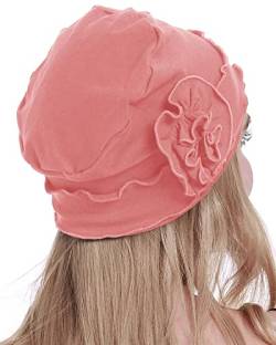 osvyo Chemo Kopfbedeckung für Damen,Turban Mütze für Frauen, Krebs Beanie Haarausfall versiegelte Verpackung HEISSES PINK von osvyo