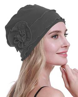 osvyo Chemo Kopfbedeckung für Damen,Turban Mütze für Frauen, Krebs Beanie Haarausfall versiegelte Verpackung Mittelgrau von osvyo