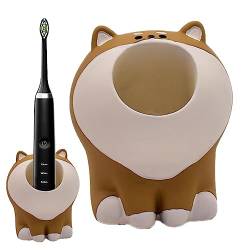 Tier-Zahnbürstenhalter-Ständer | Tierbadezimmer-Aufbewahrung für Zahnpasta | Mini-Tier-Einzelzahnbürstenständer, Einzelstifthalter für Bleistifte, Make-up-Pinsel Oula von oula