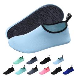 Wasserschuhe Badeschuhe Herren Damen Strandschuhe Schnell Trocknend rutschfest Atmungsaktiv Schwimmschuhe Aquaschuhe Surfschuhe Barfußschuhe für Surfen Wassersport Tauchen 40/41 EU Gitter Blau von outfit spring