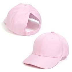 outfit spring Baseball Cap Damen Kappe Sommer Basecap Pferdeschwanz, Verstellbar Frauen Ponytail Cap Baseballmütze Mesh Atmungsaktiv Sonnenhut Freizeit Kappe mit Zopfloch Outdoor Sports Dreieck Rosa von outfit spring