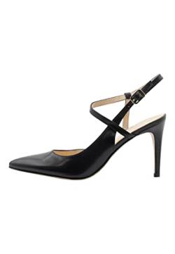 paino Damen Slingback-Pumps aus Leder, Schwarz, 36 EU von paino