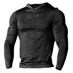 Alivebody Bodybuilding Langarm Sweatshirt Pullover Herren Gym Hoodie Fitness Shirt Heather Schwarz M von palglg