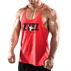 palglg Herren Bodybuilding Tank Top Fitness Trainieren Sport Weste Gym Sleeveless Muskelshirt ZYZZ00 Rot M von palglg