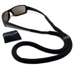 pamindo® Brillenband schwimmfähig für Wassersport & Freizeit - Sportbrillenband für Damen, Herren & Kinder - schwimmend & sicherer Halt – Schwarz von pamindo