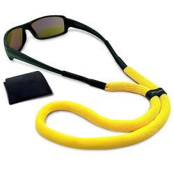 pamindo® Brillenband schwimmfähig für Wassersport & Freizeit - Sportbrillenband für Damen, Herren & Kinder - schwimmend & sicherer Halt – Signal-Gelb von pamindo