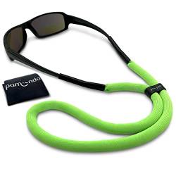 pamindo® Brillenband schwimmfähig für Wassersport & Freizeit - Sportbrillenband für Damen, Herren & Kinder - schwimmend & sicherer Halt – Signal-Grün von pamindo