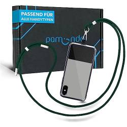 pamindo® Handykette Universal robust & sicher/Verstellbares Handyband zum Umhängen/Smartphone Band mit Einlegeplättchen/Handy Umhängeband - Grün von pamindo