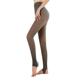 papasgix Damen Thermo Leggings Strumpfhose Verdickte Fleece Leggings Warm Winter Gefütterte Strümpfe Blickdicht Feinstrumpfhose Pantyhose Plüschstrümpfe(Schwarz 2?Mittel-200g) von papasgix