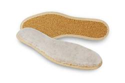 pedag Pascha Lammfell Einlegesohle – für natürlich warme Füße | ideal für Winterschuhe & -stiefel | recycelter Kork isoliert gegen Bodenkälte | wärmt & schützt die Fußsohle von pedag