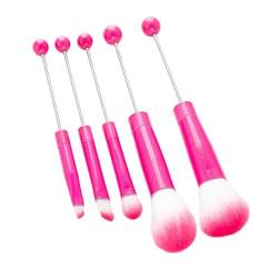 perfk 5x Augen-Make-up-Pinsel-Set, Make-up-Pinsel-Werkzeug-Sets, DIY, komfortable, professionelle Kosmetikpinsel, Premium für Erwachsene, Freundin, Rose Rot von perfk