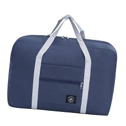 perfk Faltbare Reisetasche, Tragetasche, Reiseutensilien, multifunktional, für Damen und Herren, Packwürfel für Koffer für Urlaub, Einkaufen, Sport, Navy blau von perfk