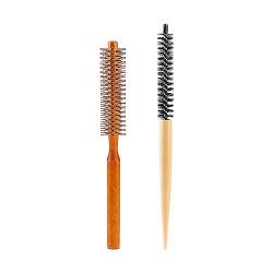 perfk Haar-Styling-Bürste/Mini-Rundholzbürste/Mini-Rundkamm/Haar-Styling-Werkzeug, Lockenwickler-Haarbürste zum Anheben von/Männer/Frauen von perfk